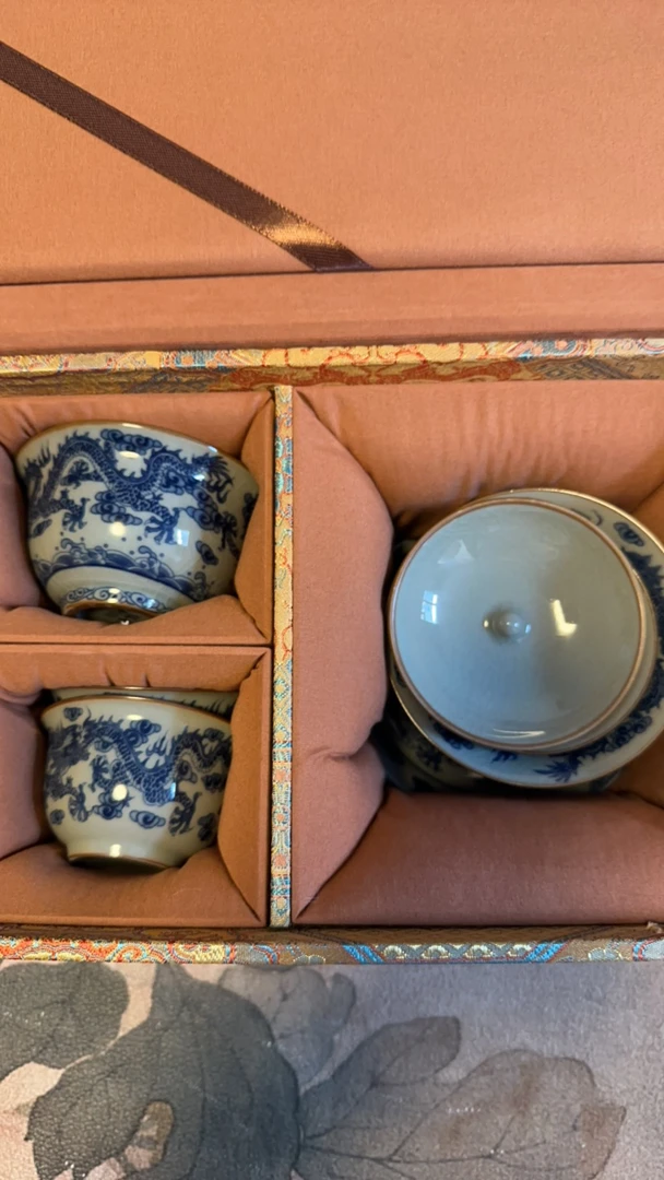 景德镇老陶泥九龙六件套