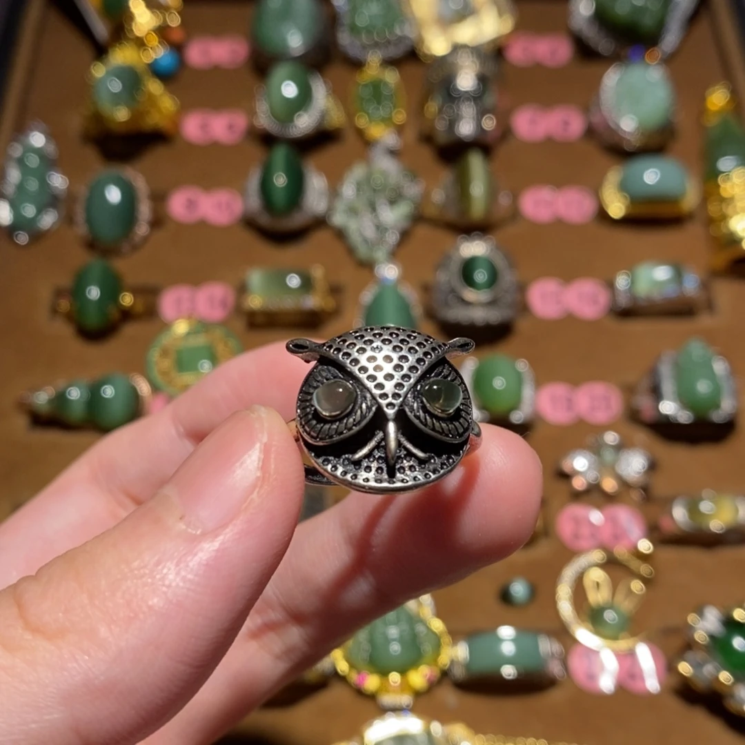 和田玉（碧玉）未镶嵌戒指