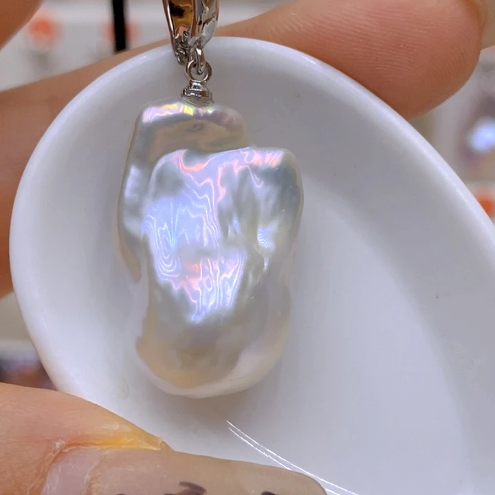 未镶嵌淡水珍珠吊坠(赠链)