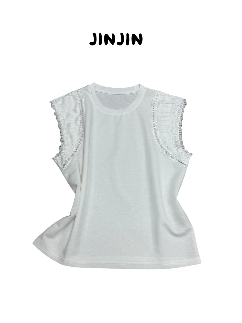【JINJIN】2025夏季新款小众设计短袖上衣（2553）NO退NO换