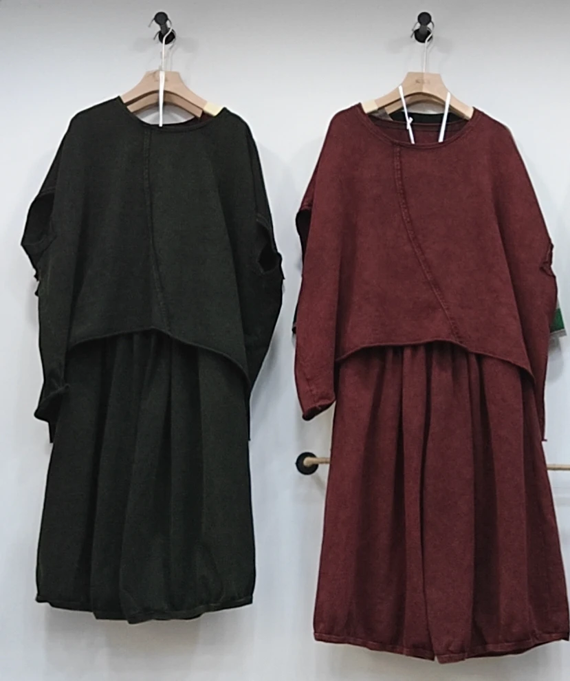 套头纯色大码洋气套装