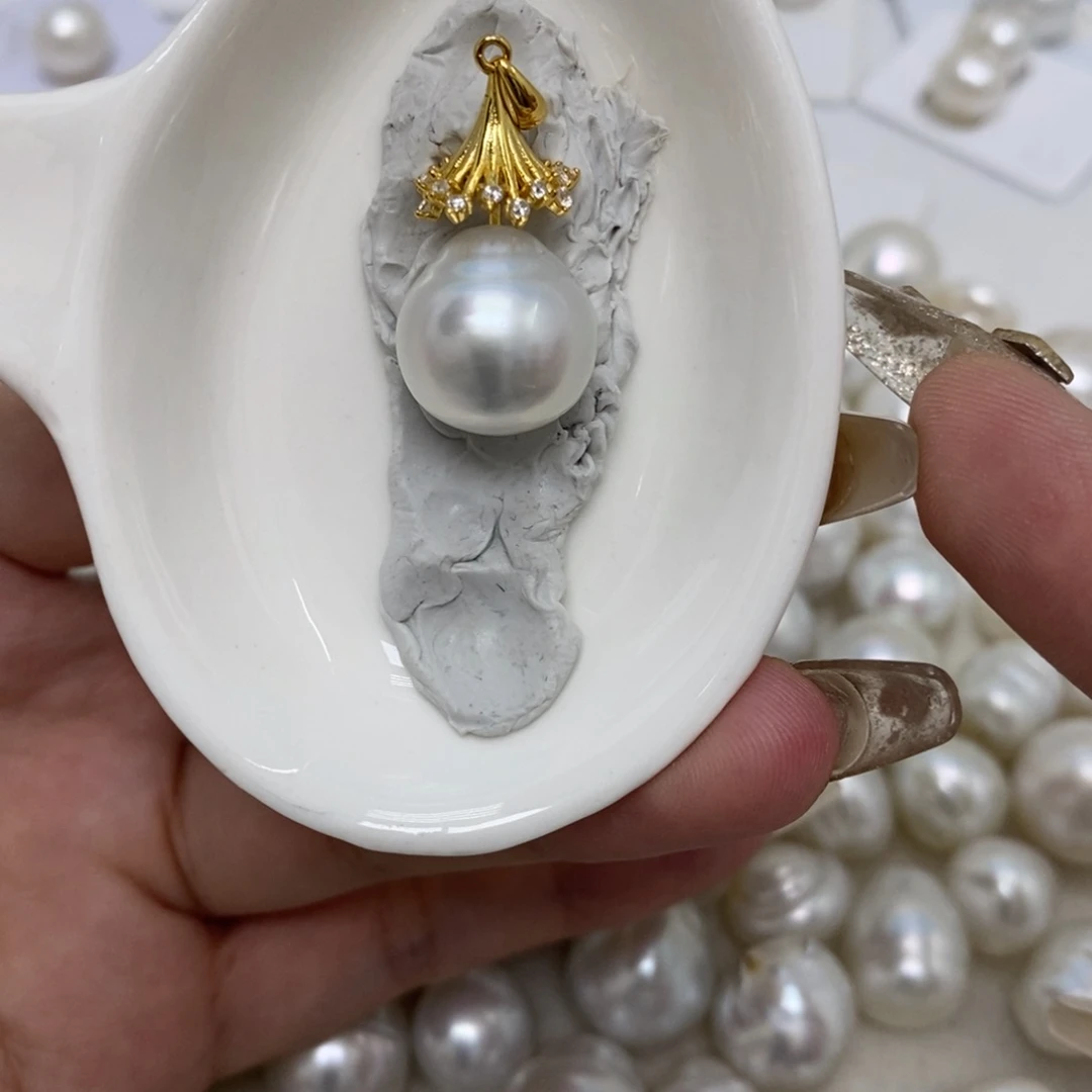 海水珍珠裸珠澳白