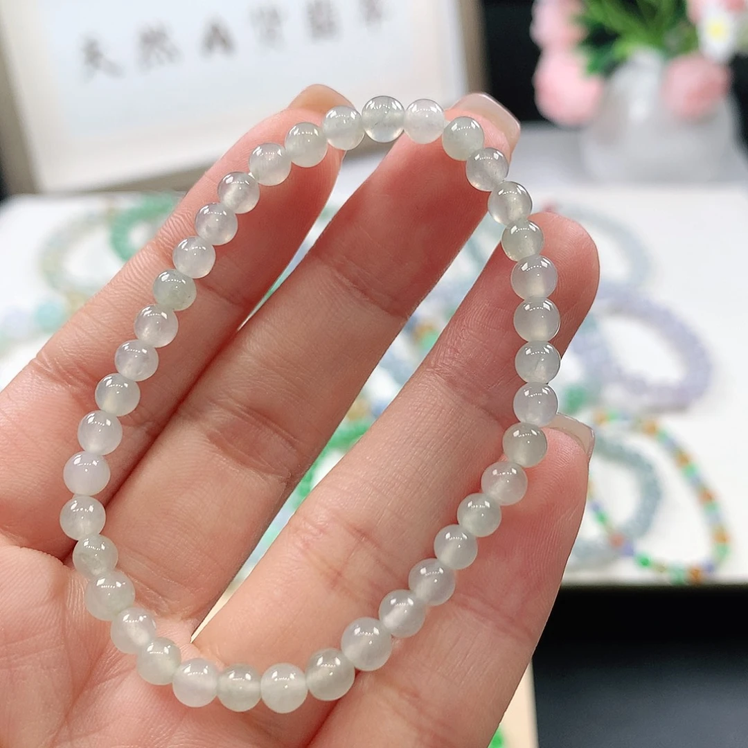 翡翠未镶嵌手链手链4.8mm