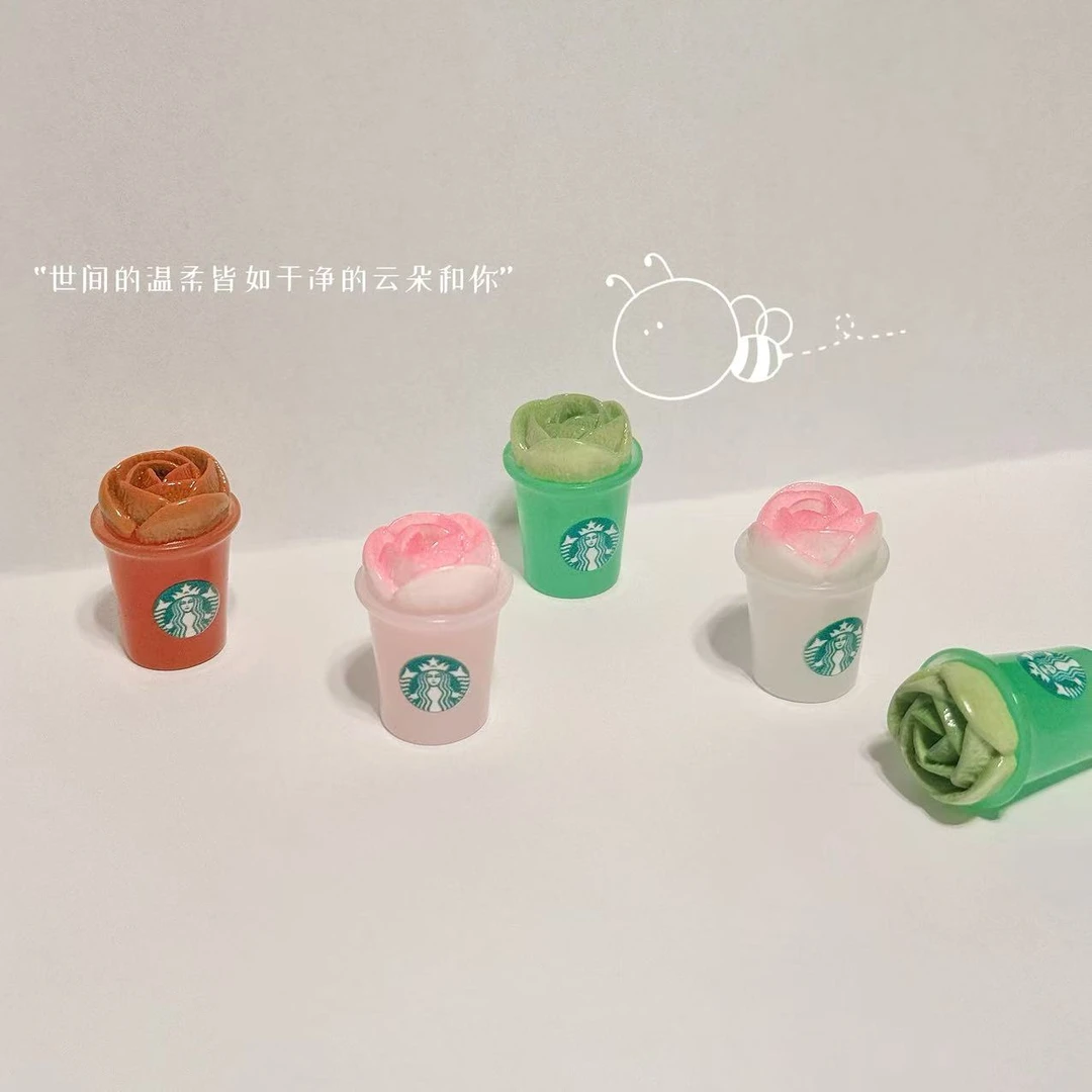 定制【夜光星爸爸玫瑰雪顶】仿真食玩diy树脂配件迷你玩具配件