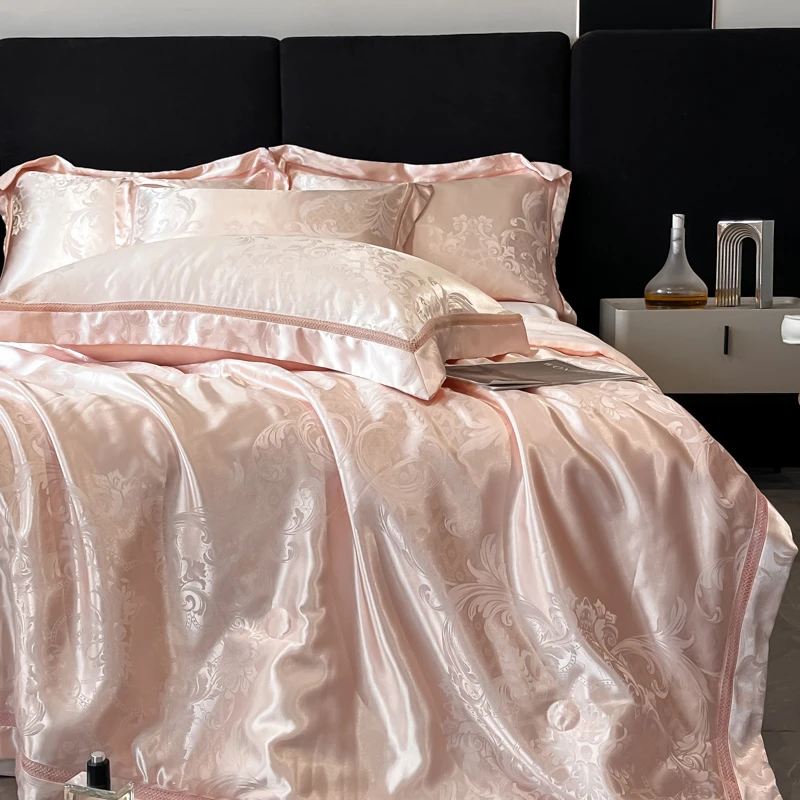 夏季可机洗空调被四件套丝滑裸睡床上凉感冰丝夏凉被双人薄款夏被