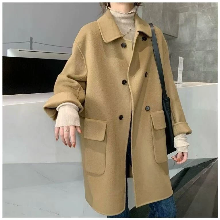 303号咖色长款大衣限量款高级质感分尺码