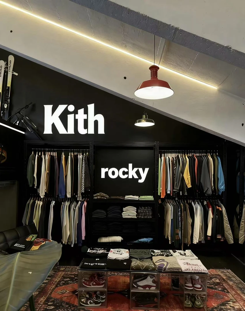 【Kith rocky】夏季短袖T恤潮牌联名印花宽松韩版圆领男款女款S