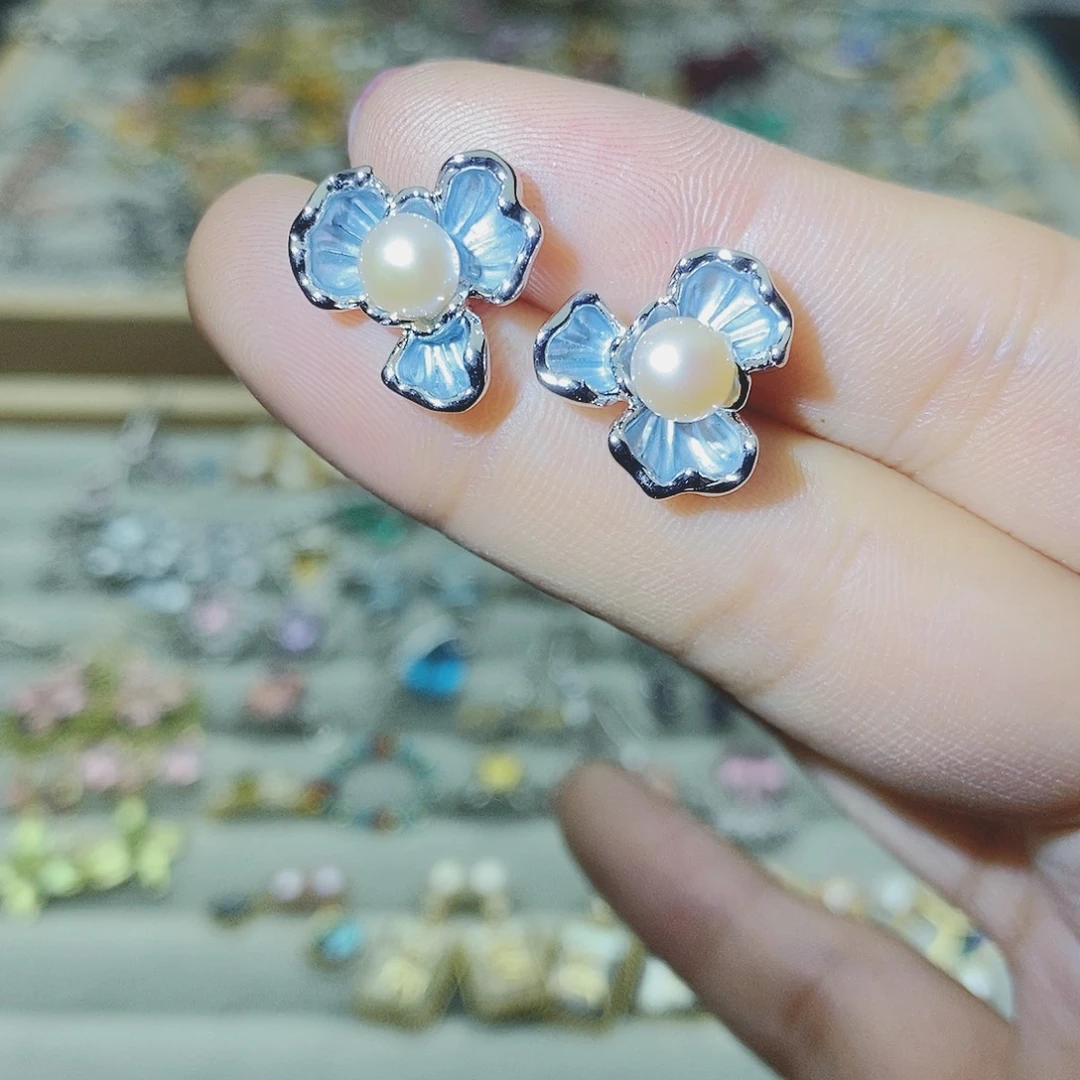 【闪购商品】托帕石耳饰银S925镶嵌