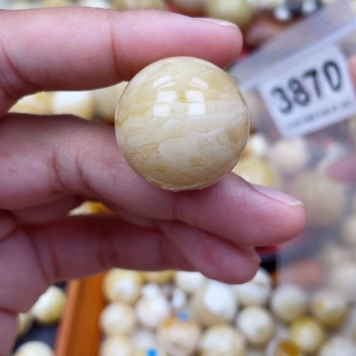 蜜蜡未镶嵌珠宝奇石一颗粉25.6虎皮