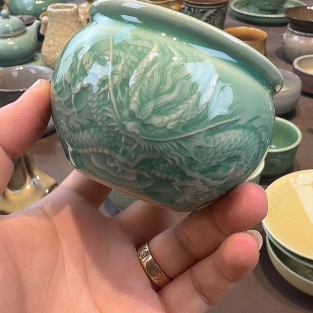 用***9龙泉青瓷茶具微瑕
