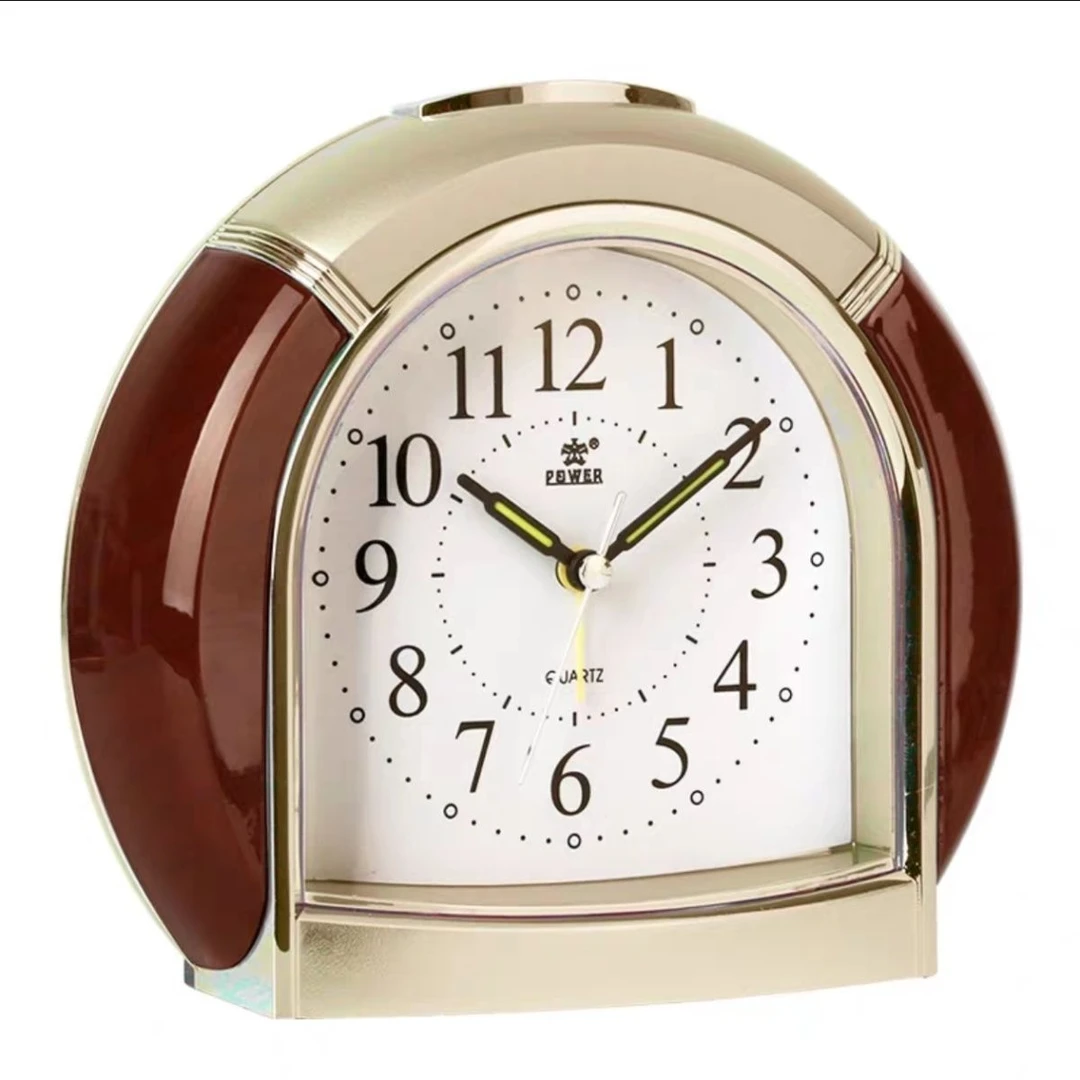 霸王创意简约闹钟懒人静音床头学生儿童钟表时尚夜灯闹铃哔哔闹表