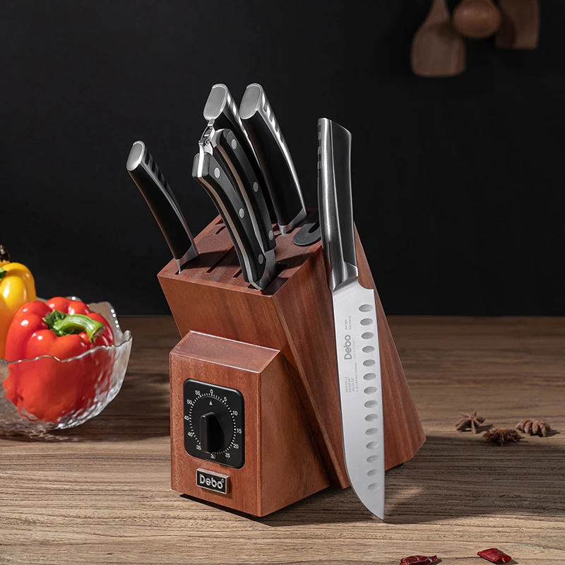 利奥特高颜值厨房菜刀砍骨刀剪刀已开刃六件套 德铂