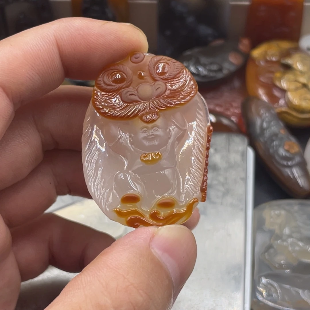 大***布玛瑙/玉髓颈饰未镶嵌