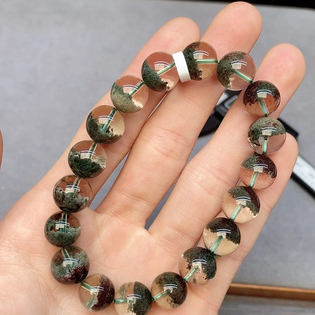 水晶手链未镶嵌用****927绿幽灵11mm