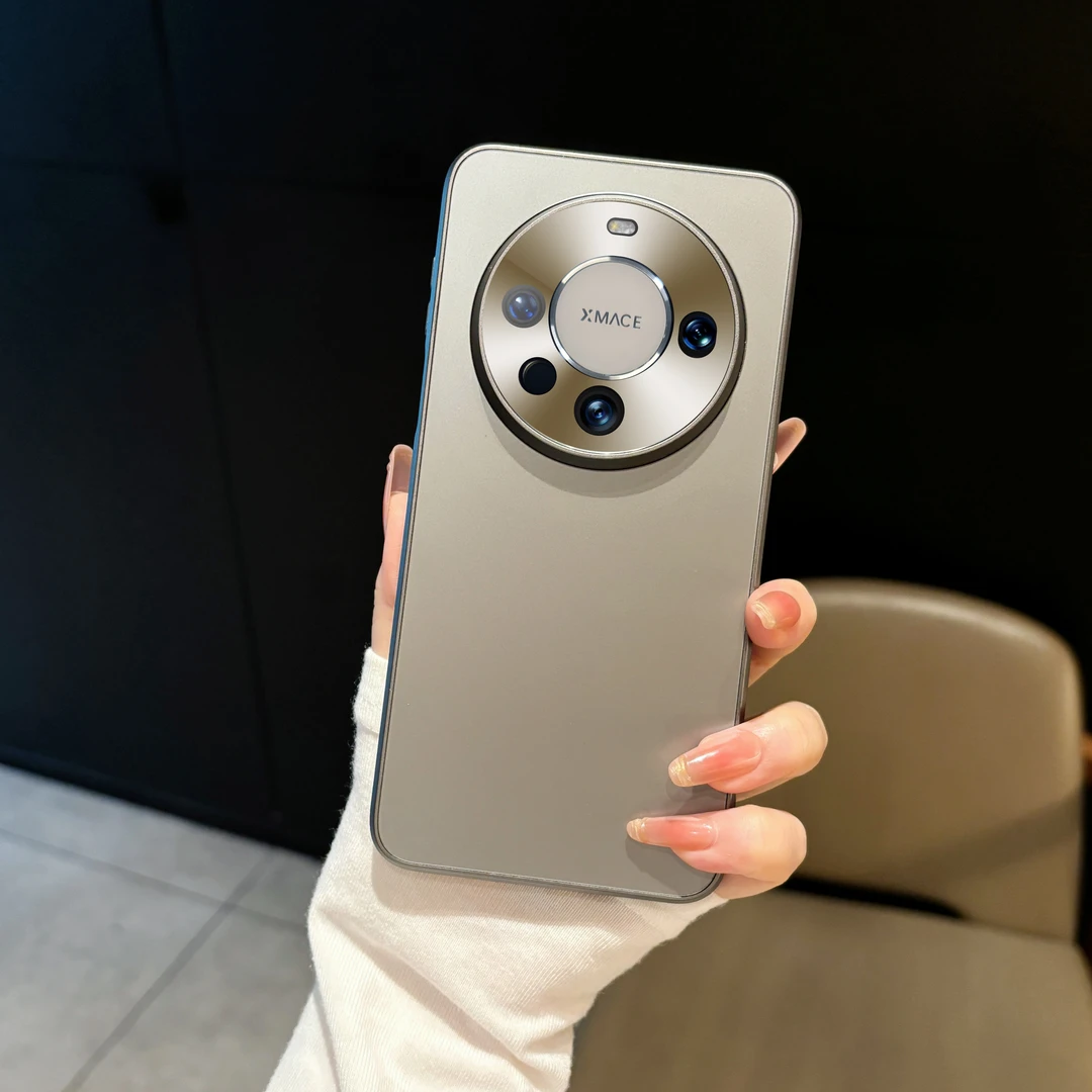 适用华为Mate60 Pro手机壳新款炫彩磨砂简约AF镜头全包散热防摔壳