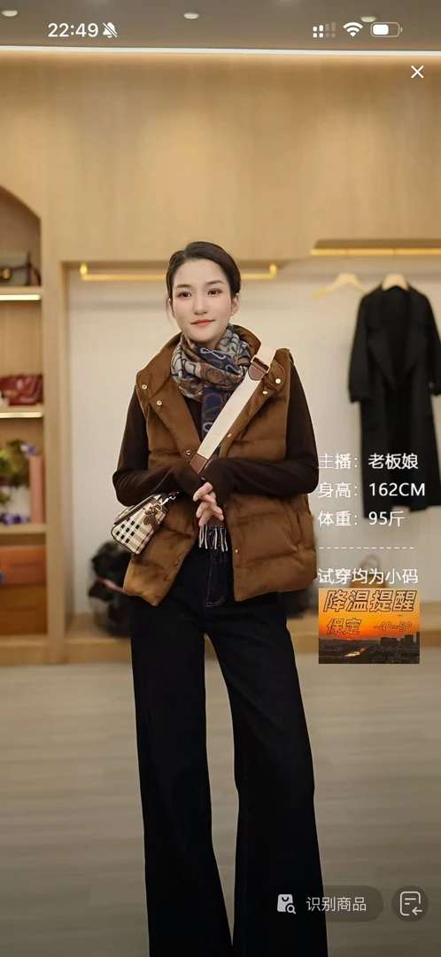 【周周家】6888濮院冬季新品丝驼绒拉绒鹅绒服咖色女士街头风ER