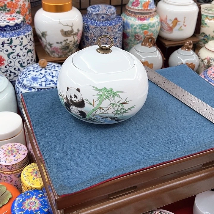瓷片茶叶罐密封罐陶瓷