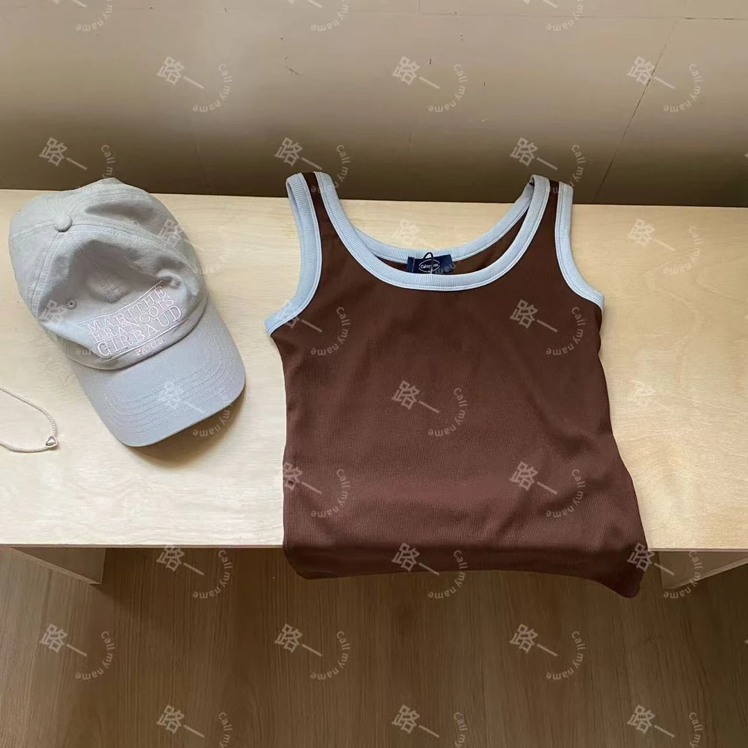 韩国代购.Call my name 巧克力薄荷背心L25062805