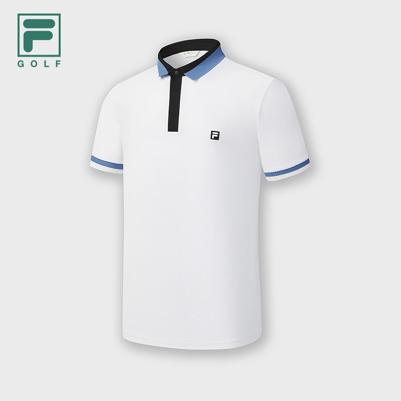 Fila/斐乐新款男子【拼色百搭针织短袖POLO衫】运动上衣A11M525111F
