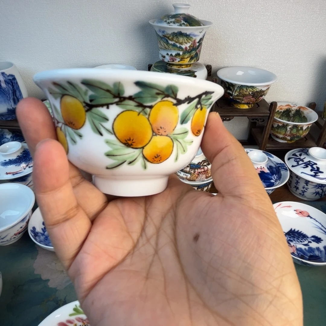 忠意堂釉下彩枇杷