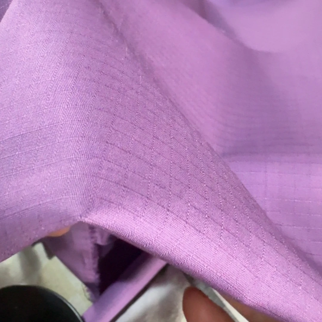 棉港货纯棉格子布1米价X1.4米宽对面紫色