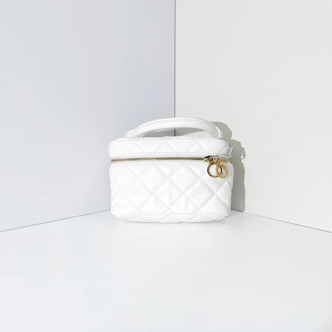 CHARLES&KEITH  80781893白色XS菱格链条手提斜挎小方包-杨灬