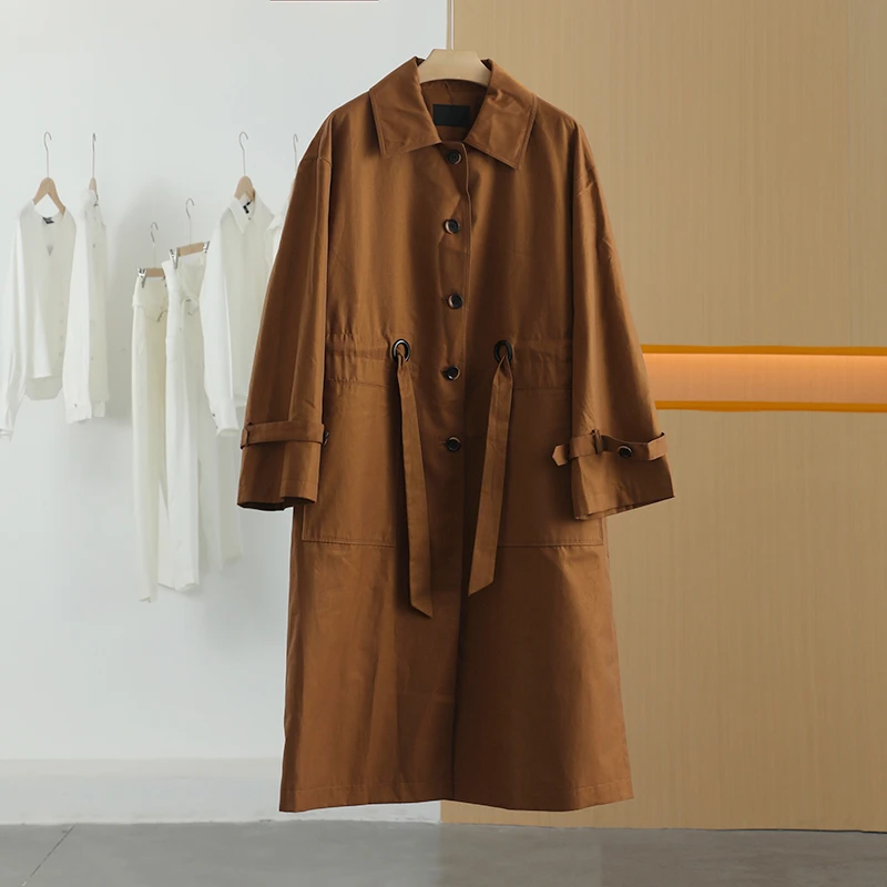 【唐长老自营】货号5512女装春秋新款简约休闲风衣M