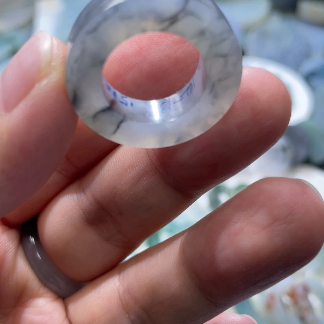 定制翡翠未镶嵌天然翡翠12-18水墨画冰乌鸡