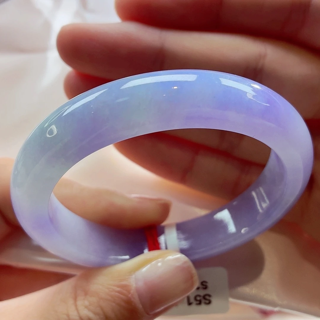 翡翠未镶嵌手镯紫罗兰贵妃1