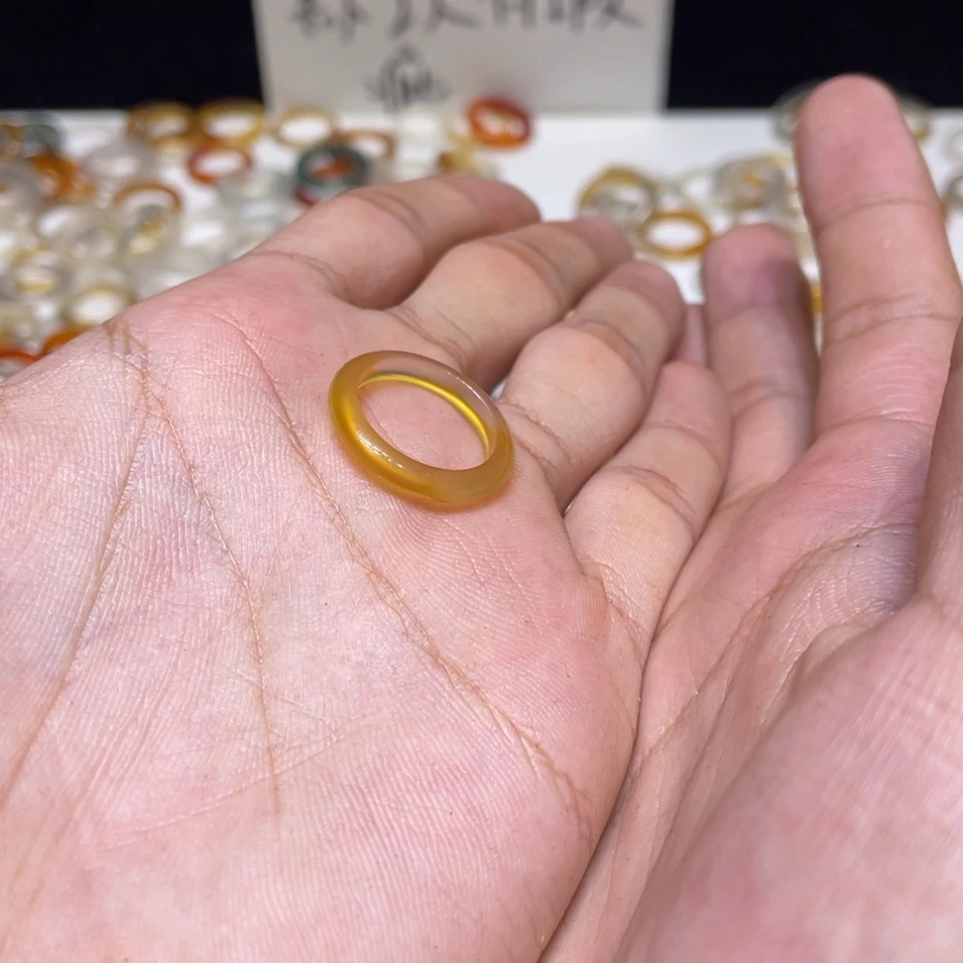 玛瑙/玉髓合金戒指94号港12 默认瑕疵