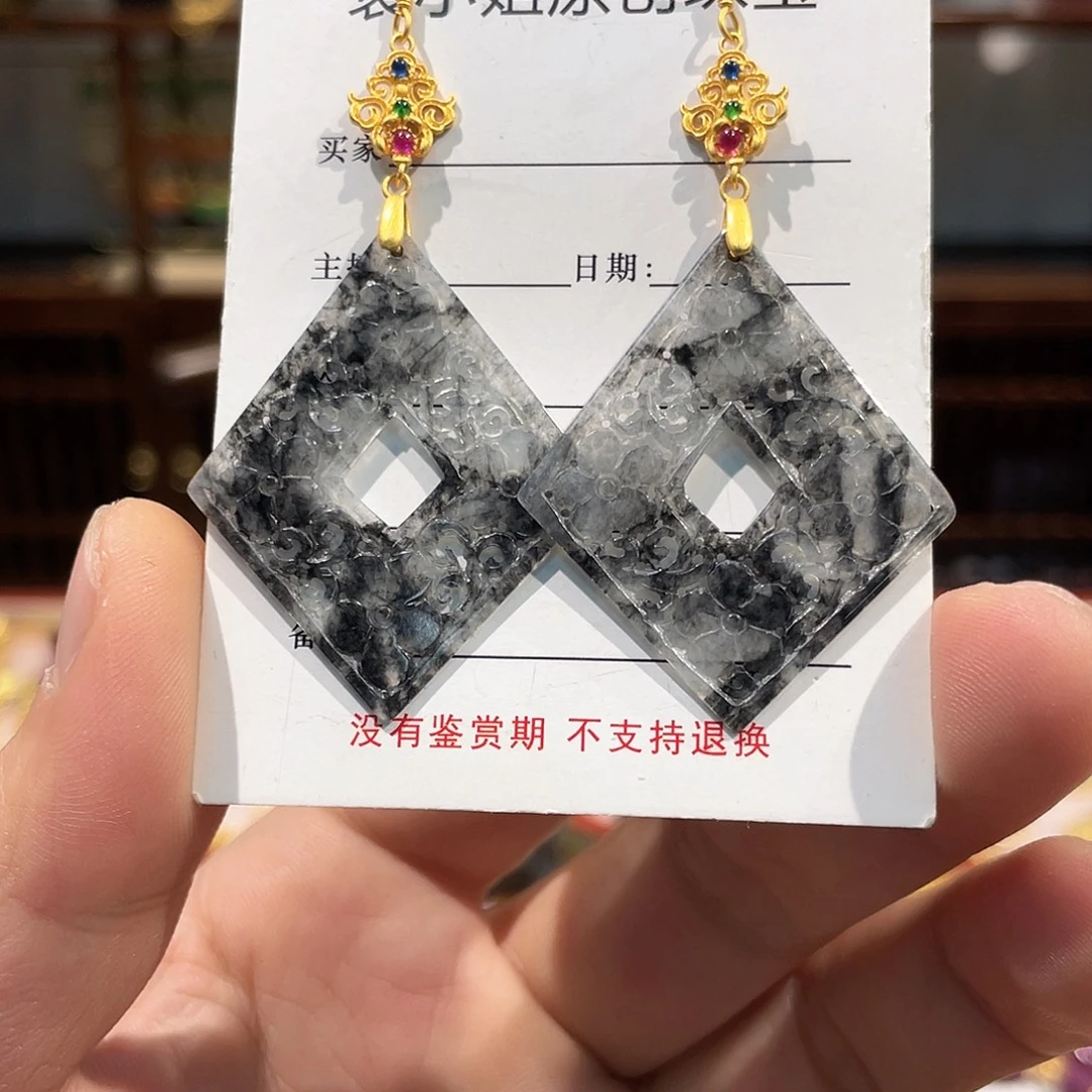 锦纶铁合金耳坠耳饰
