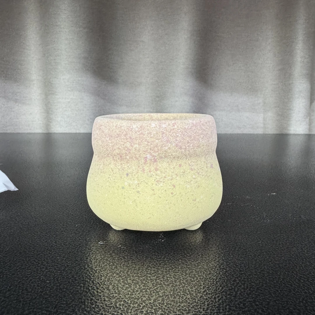 酸奶罐麦饭石花盆内口5.5内高5.5可定制下单请联系客服选色