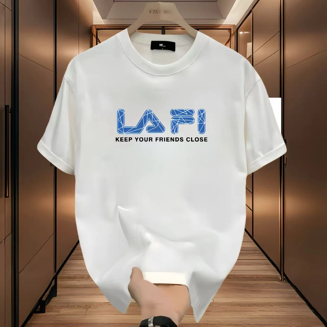 重磅纯棉男版新款潮牌短袖打底衫时尚百搭圆领男上衣