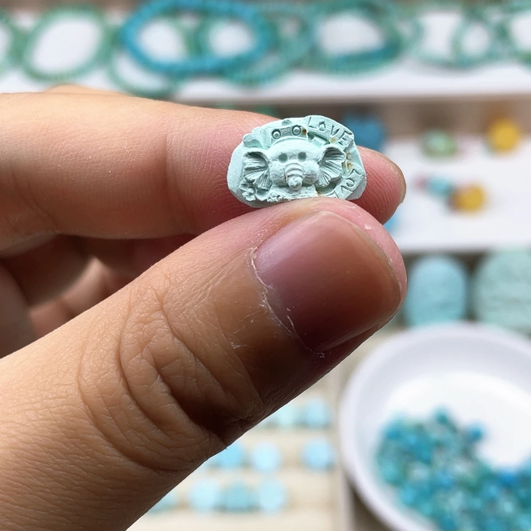 绿松石未镶嵌珠子