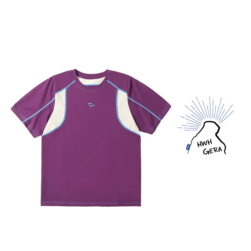 6650-Sports Outdoor山系户外拼接圆领百搭上衣