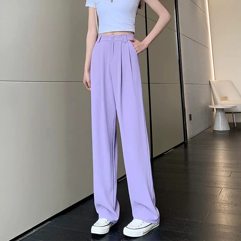集合净色裤子长裤短款显瘦洋气