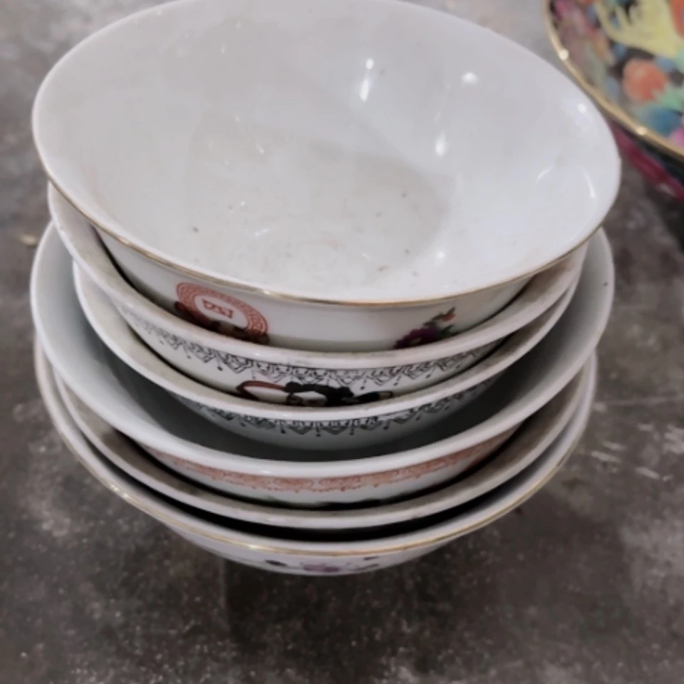 【闪购商品】紫砂茶盘天*盈饭碗6个