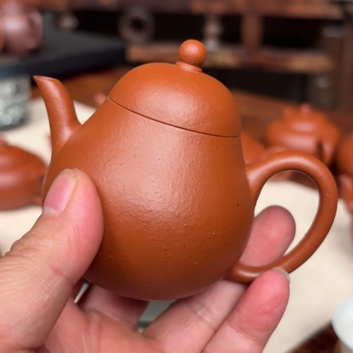 茶壶紫砂高梨壶朱泥
