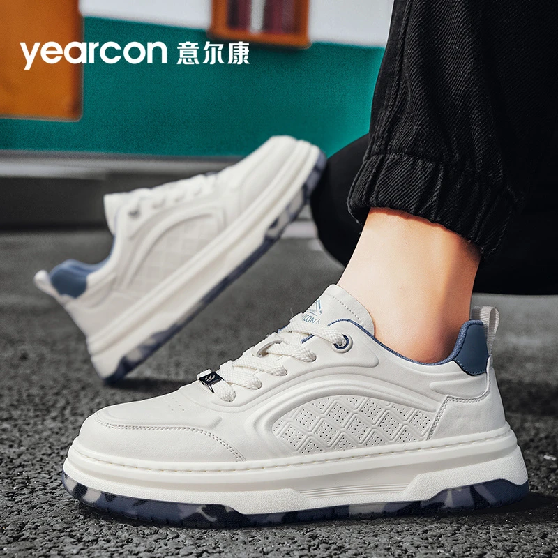 YEARCON/意尔康男鞋2025夏季新款百搭休闲男士厚底软面时尚潮流鞋