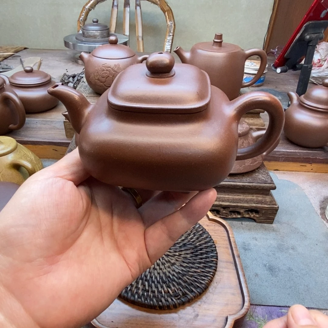 紫砂茶壶传炉壶（原矿底槽青265cc）