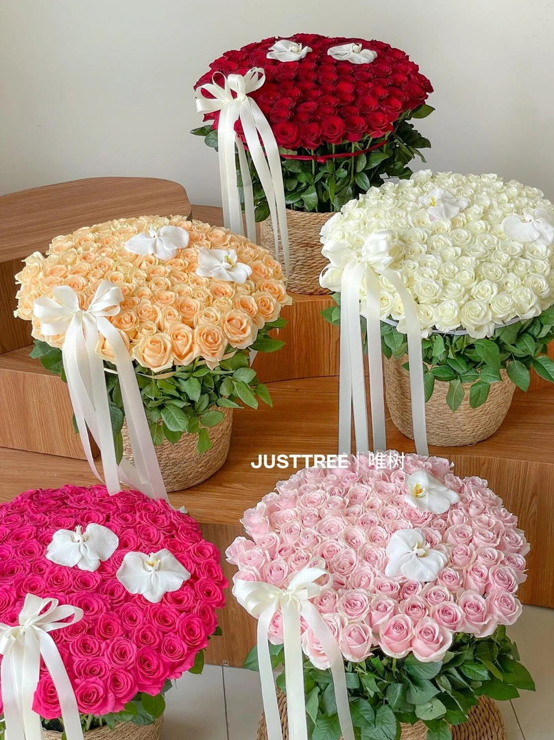 新款藤编织草编篮抱抱桶用于花店diy花艺花束