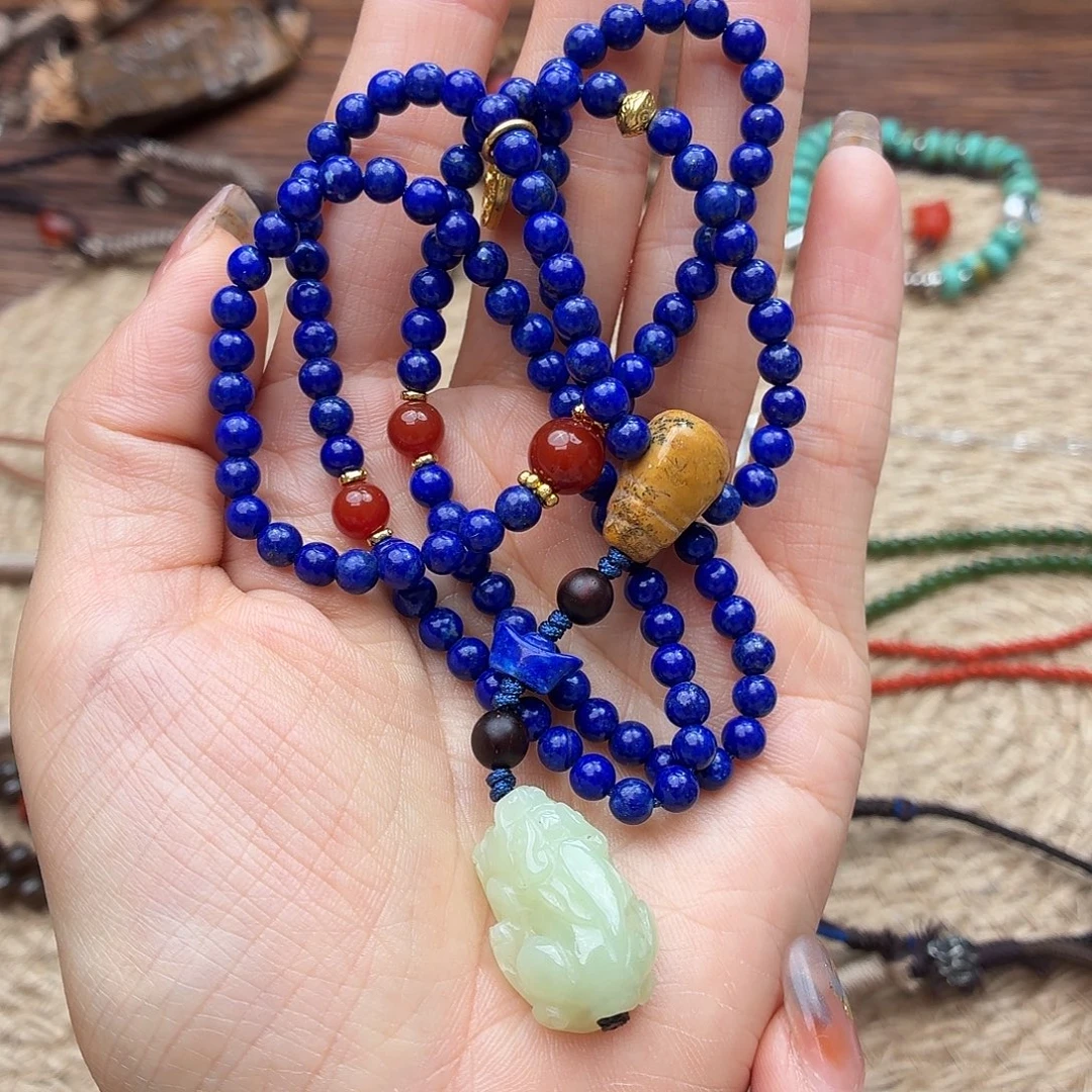 黄***峰青金石未镶嵌颈饰