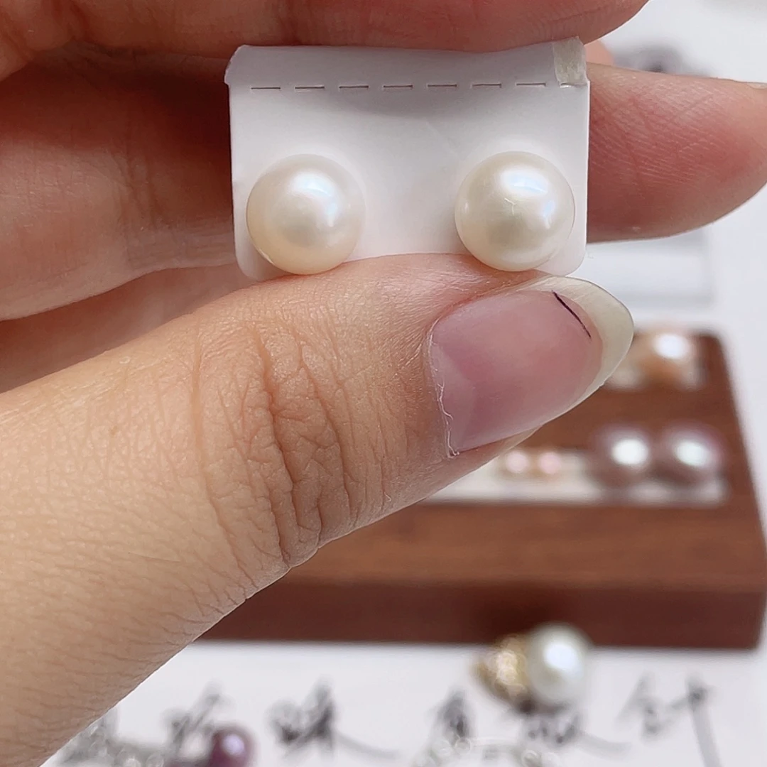 银S925镶嵌淡水珍珠耳饰沐****