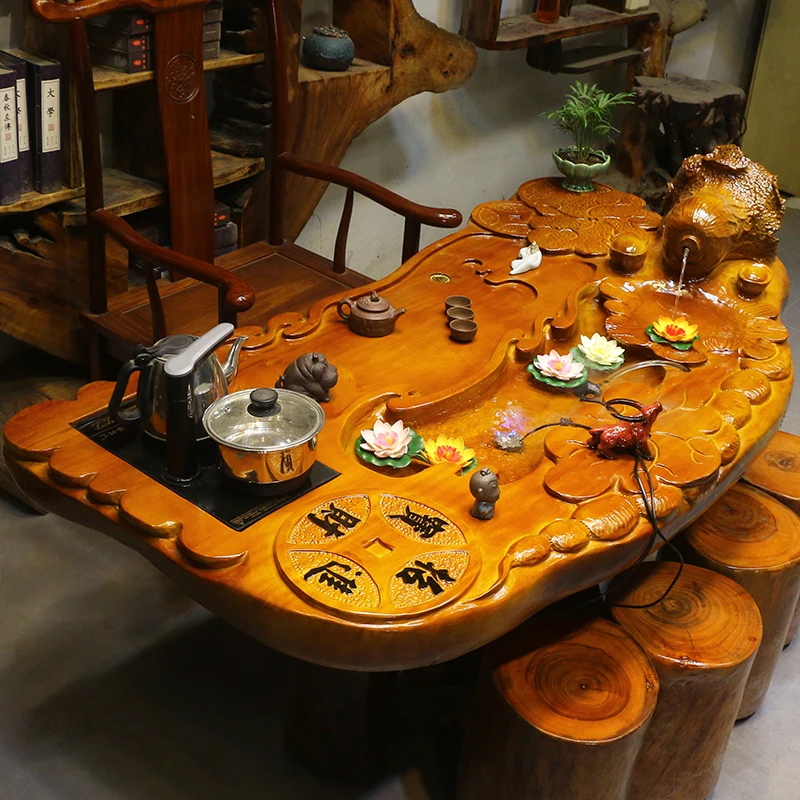 根雕茶台茶桌树根茶几茶海桌雕刻茶桌根艺家具HC10235