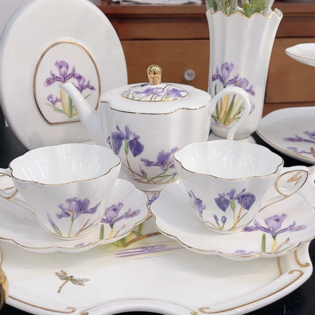 【闪购商品】瓷片一壶2杯碟—-///————-