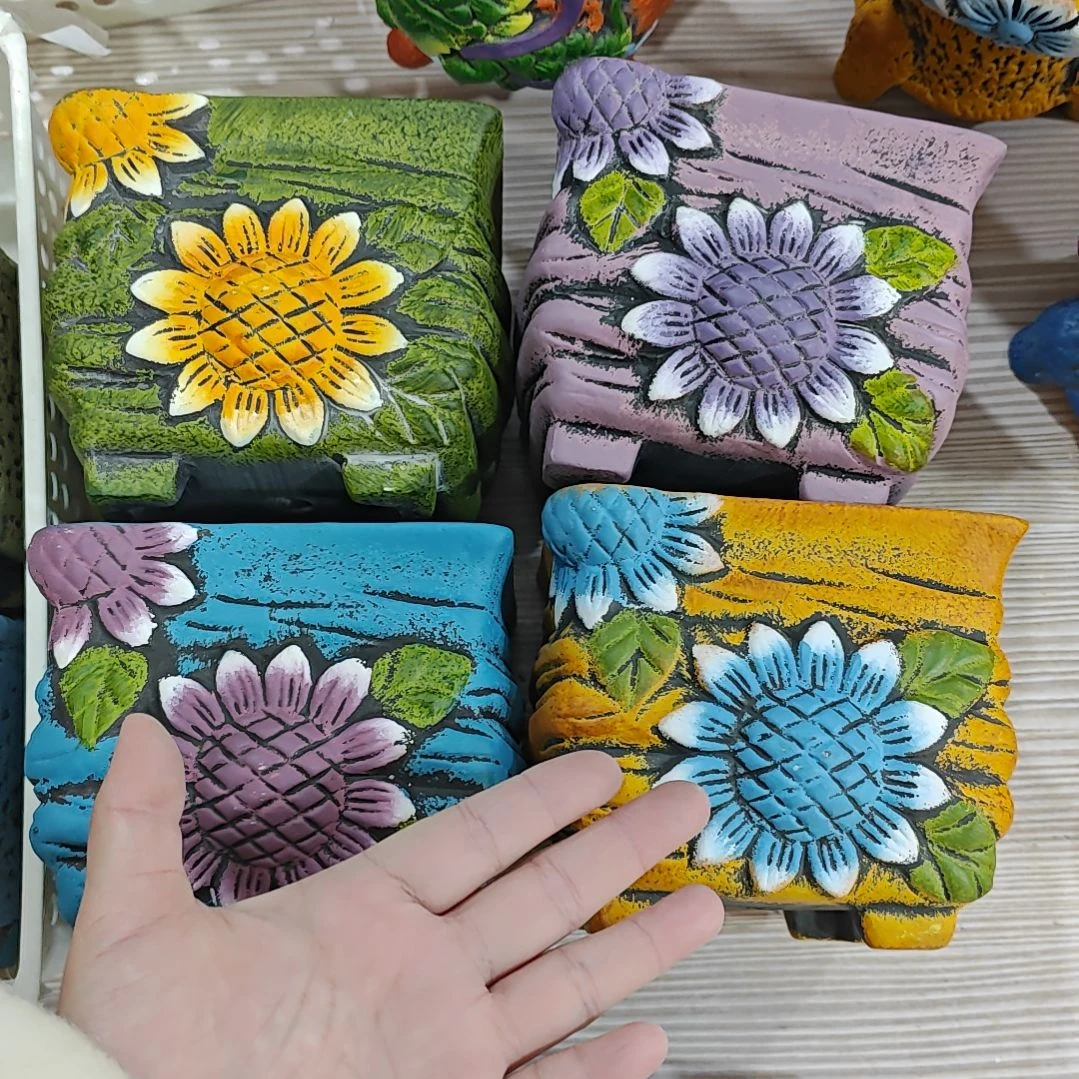 红陶吸水透气的白陶花盆凑满12发货