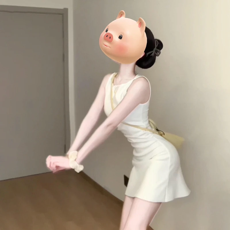 小个子包臀修身短裙夏季2025新款白色连衣裙女收腰无袖背心小白裙