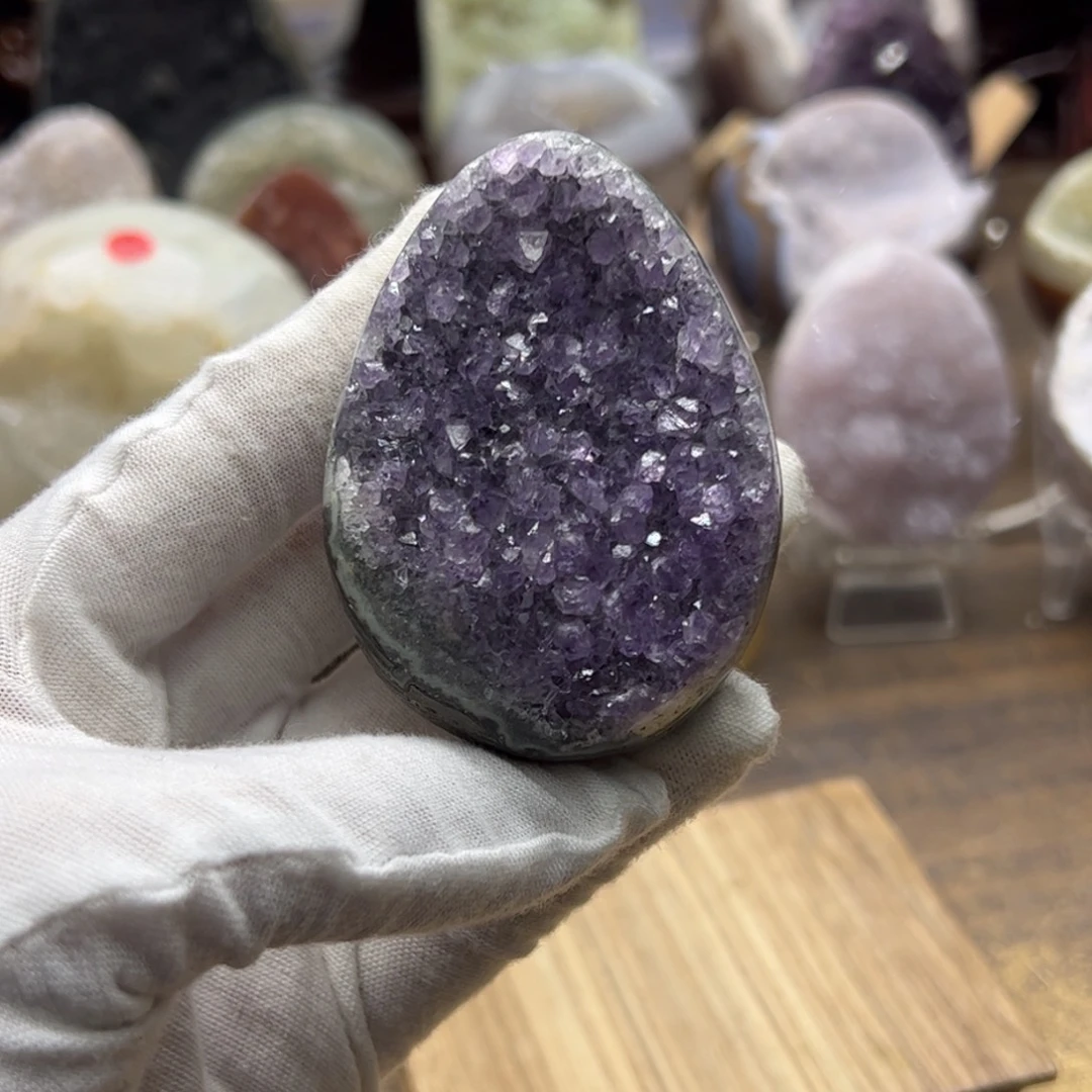 未镶嵌珠宝半成品水晶龙蛋36