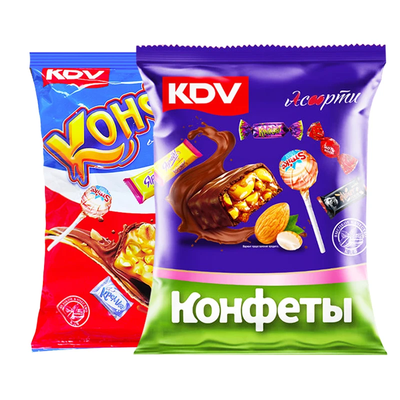 【到手2袋装】俄罗斯原装进口KDV混合装紫皮糖果402g*2袋