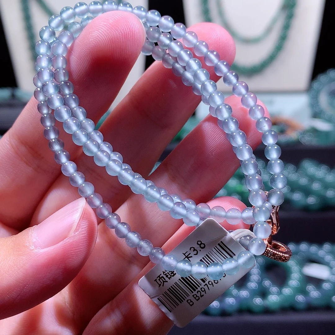 翡翠未镶嵌手链天然a货翡翠项链3.8